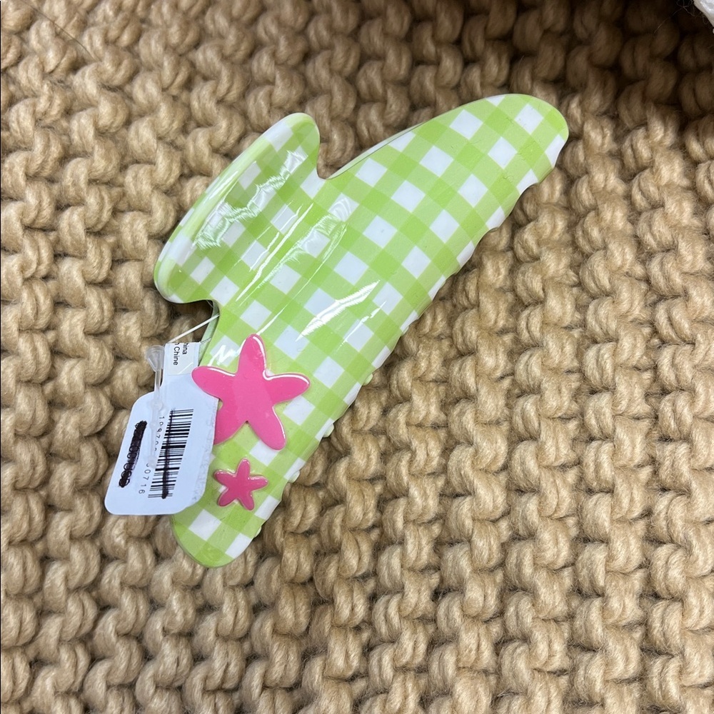 Free People Larson Jumbo Claw Clip Green New - Picture 2 of 3